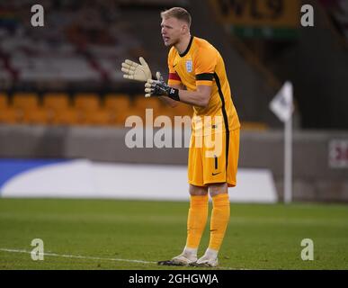 Aaron Ramsdale aus England während des UEFA Euro U21-Qualifying-Spiels in Molineux, Wolverhampton. Bilddatum: 13. November 2020. Bildnachweis sollte lauten: Andrew Yates/Sportimage via PA Images Stockfoto