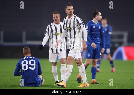 Radu Dragusin von Juventus während des UEFA Champions League-Spiels im Allianz-Stadion in Turin. Bilddatum: 2. Dezember 2020. Bildnachweis sollte lauten: Jonathan Moscrop/Sportimage via PA Images Stockfoto