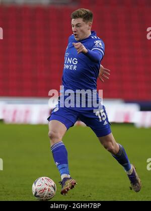 Harvey Barnes aus Leicester City während des FA Cup-Spiels im bet365 Stadium, Stoke. Bilddatum: 9. Januar 2021. Bildnachweis sollte lauten: Andrew Yates/Sportimage via PA Images Stockfoto