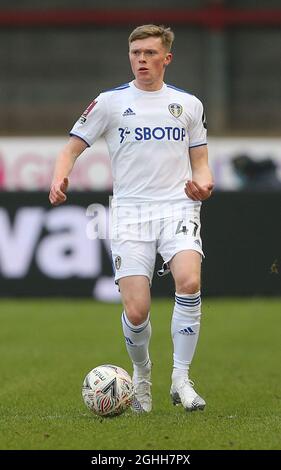 Jack Jenkins von Leeds United beim FA Cup-Spiel im Peoples Pension Stadium, Crawley. Bilddatum: 10. Januar 2021. Bildnachweis sollte lauten: Paul Terry/Sportimage via PA Images Stockfoto