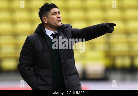 Xisco Munoz Manager von Watford während des Sky Bet Championship-Spiels in der Vicarage Road, Watford. Bilddatum: 6. März 2021. Bildnachweis sollte lauten: David Klein/Sportimage via PA Images Stockfoto