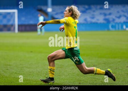 Todd Cantwell von Norwich City feiert am Mittwoch den Torrauf gegen Sheffield während des Sky Bet Championship-Spiels in Hillsborough, Sheffield. Bilddatum: 14. März 2021. Bildnachweis sollte lauten: Barry Coombs/Sportimage via PA Images Stockfoto