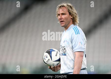 Turin, Italien, 25. Mai 2021. Pavel Nedved Vizepräsident von Juventus beim Charity Match im Allianz Stadium, Turin. Bildnachweis sollte lauten: Jonathan Moscrop / Sportimage via PA Images Stockfoto