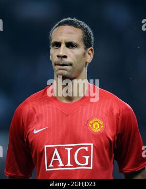 Rio Ferdinand von Manchester United während des UEFA Champions League-Spiels in London. Stockfoto