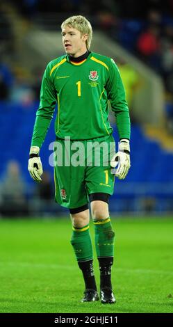 Wayne Hennessey aus Wales beim internationalen Freundschaftsspiel zwischen Wales und Schottland im Cardiff City Stadium, Wales. Stockfoto