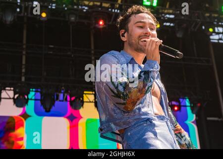 Napa, USA. September 2021. MAX tritt am 3. Tag des BottleRock Napa Valley Music Festivals 2021 auf der Napa Valley Expo am 5. September 2021 in Napa, Kalifornien, auf. Foto von Chris Tuite/ImageSPACE Credit: Imagespace/Alamy Live News Stockfoto