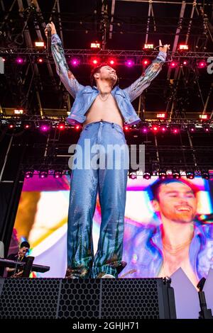 Napa, USA. September 2021. MAX tritt am 3. Tag des BottleRock Napa Valley Music Festivals 2021 auf der Napa Valley Expo am 5. September 2021 in Napa, Kalifornien, auf. Foto von Chris Tuite/ImageSPACE Credit: Imagespace/Alamy Live News Stockfoto