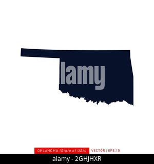 Oklahoma (USA) Karte Vektor Grafik Design Vorlage. Vektor eps 10. Stock Vektor