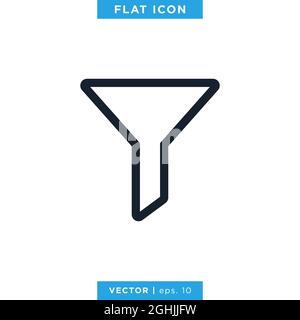 Filter, Funnel Icon Vector Stock Illustration Design Template. Vektor eps 10. Stock Vektor