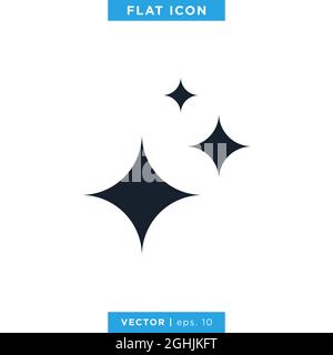 Sparkle Icon Vektor Grafik Design-Vorlage. Vektor eps 10. Stock Vektor