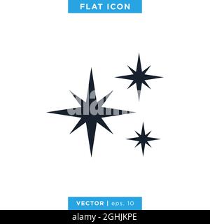 Sparkle Icon Vektor Grafik Design-Vorlage. Vektor eps 10. Stock Vektor