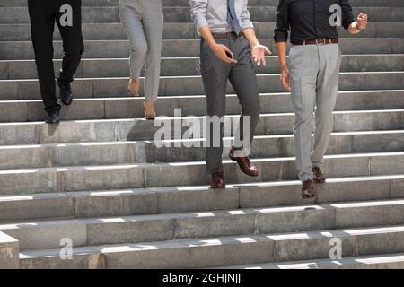 Business Menschen zu Fuß im Freien Stockfoto