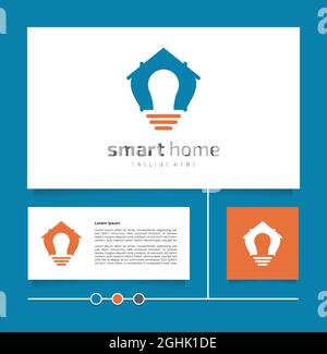 Kreative Idee und modernes Design Konzept Vektor Smart Home Logo Stock Vektor