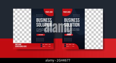 Vektorgrafik für Business Flyer oder Social Media Post-Vorlagen Stock Vektor