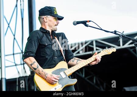 Edmonton, Kanada. September 2021. El Niven und The Alibi spielen beim Together Again YEG Festival auf dem Northlands Exhibition Grounds in Edmonton. Kredit: SOPA Images Limited/Alamy Live Nachrichten Stockfoto