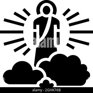 gott christentum Glyphe Symbol Vektor Illustration Stock Vektor