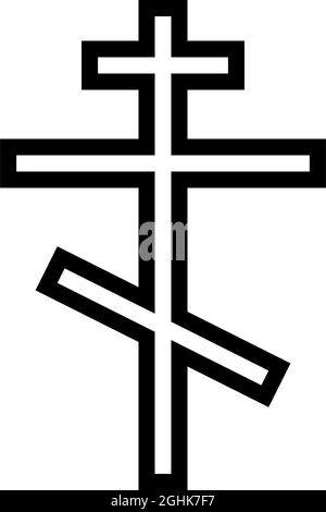 Kreuzigung christentum Glyphe Symbol Vektor Illustration Stock Vektor