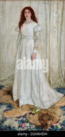 James McNeill Whistler Kunstwerk mit dem Titel The White Girl - Symphony in White No 1 - 1862 Stockfoto