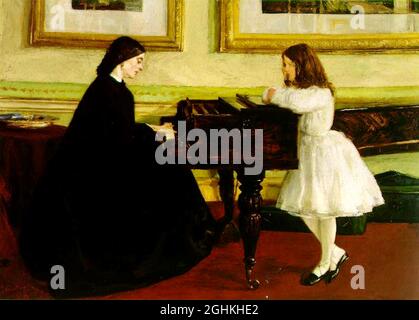 James McNeill Whistler Kunstwerk mit dem Titel At the Piano - 1858 Stockfoto