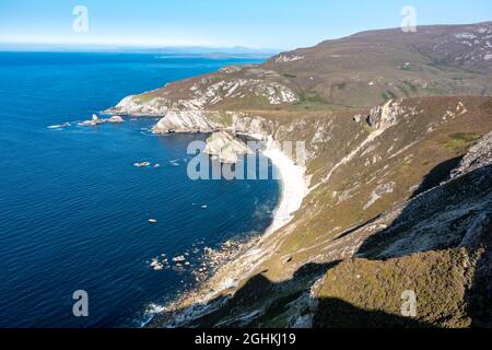 Glenlough Bay zwischen Port und Ardara in der Grafschaft Donegal ist Irlands entlegenste Bucht. Stockfoto