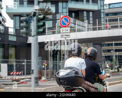 MAILAND, ITALIEN - 08. Aug 2021: Das Zentrum von Mailand im Sommer 2021 Stockfoto
