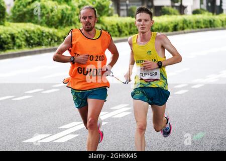 Tokio, Japan. September 2021. Jaryd CLIFFORD (AUS) Marathon: Männer-Marathon T12 während der Paralympischen Spiele in Tokio 2020. Quelle: SportsPressJP/AFLO/Alamy Live News Stockfoto