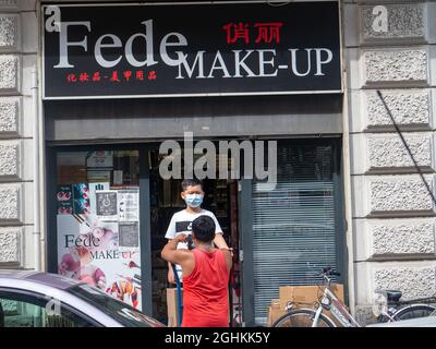 MAILAND, ITALIEN - 08. Aug 2021: Das Zentrum von Mailand im Sommer 2021 Stockfoto