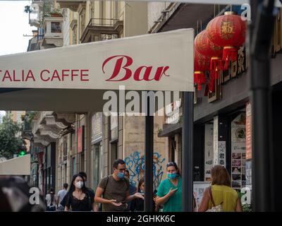 MAILAND, ITALIEN - 08. Aug 2021: Das Zentrum von Mailand im Sommer 2021 Stockfoto