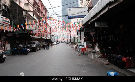 Thanon Patpong Entertainment Zone Bangkok Thailand geschlossen und geschlossen Stockfoto