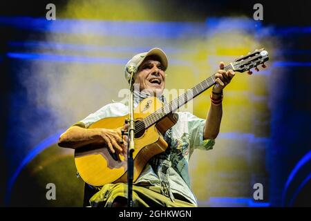 Mantova Italien 6 September 2021 Manu Chao - El Chapulin Solo Tour Acustico - live im Esedra di Palazzo Te © Andrea Ripamonti / Alamy Stockfoto