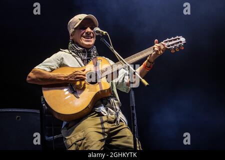 Mantova Italien 6 September 2021 Manu Chao - El Chapulin Solo Tour Acustico - live im Esedra di Palazzo Te © Andrea Ripamonti / Alamy Stockfoto