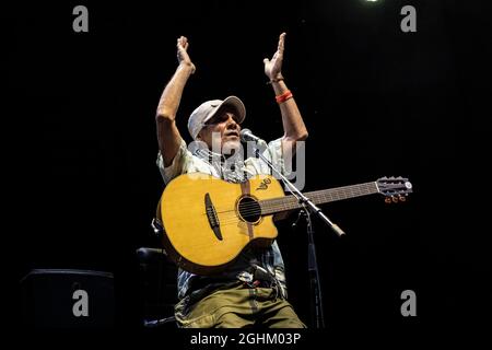 Mantova Italien 6 September 2021 Manu Chao - El Chapulin Solo Tour Acustico - live im Esedra di Palazzo Te © Andrea Ripamonti / Alamy Stockfoto