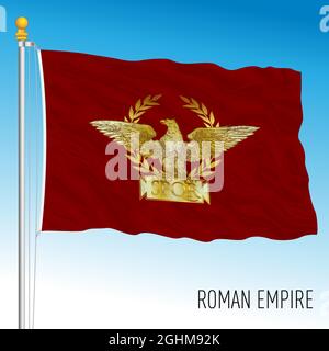 Fantasy-Flagge des Römischen Reiches, Vektorgrafik Stock Vektor