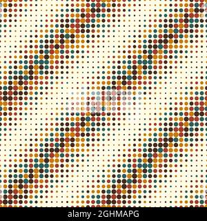 Halbton diagonal nahtloses Muster, Vektorgrafik. Abstrakter geometrischer Hintergrund mit vielen kleinen Punkten. Stock Vektor