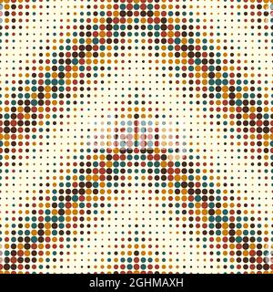 Halbton diagonal nahtloses Muster, Vektorgrafik. Abstrakter geometrischer Hintergrund mit vielen kleinen Punkten. Stock Vektor