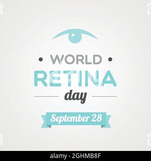 Welt-Retina-Tag. September 28. Vektorgrafik, flaches Design Stock Vektor