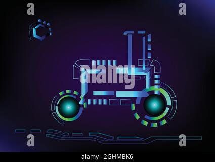 Abstrakt Hintergrund Hi-Tech-Technologie Wissenschaft Auto digital hell futuristische Kunst Grafik kreative Design moderne Muster Vektor und Illustration EPS10 Stock Vektor