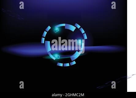 Abstrakt Hintergrund Kreis Form global Kugel Welle Licht Tapete Hi-tech Wissenschaft Technologie Licht ray Kunst Muster Vektor Illustration EPS10 Stock Vektor