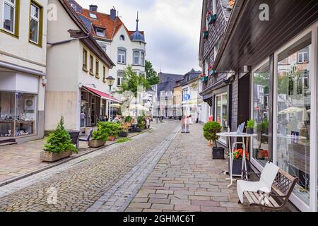 KETTWIG, DEUTSCHLAND - CA. JUNI 2021: Das Stadtbild von Kettwig, Nordrhein-Westfalen, Deutschland Stockfoto