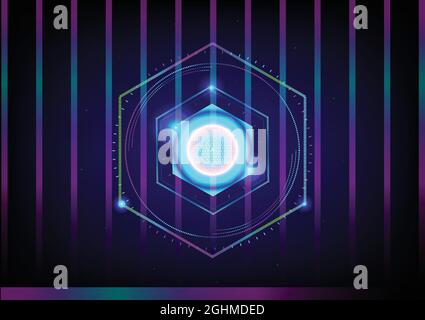 Abstrakt Hintergrund Hintergrund Tapete Bewegung Dreieck Netz Kreis, hell glänzend Hexagon Symbol Objekt Element Muster Vektor und Illustration EPS10 Stock Vektor