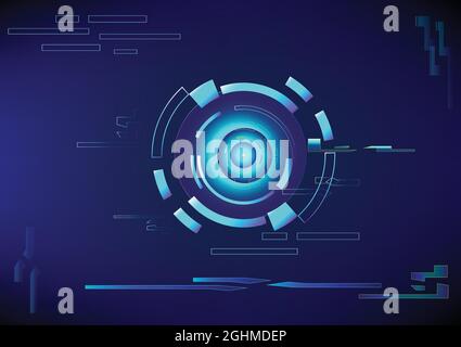 Abstrakt Hintergrund Technologie futuristisch rund bunte geometrische Tapete Muster moderne Kunst Grafik Design Tapete Vektor Illustration EPS10 Stock Vektor