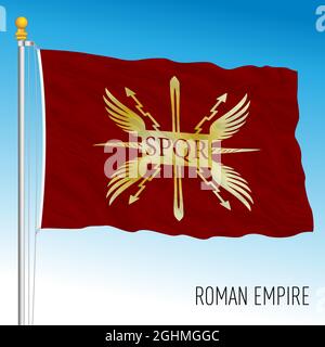 Fantasy-Flagge des Römischen Reiches, Vektorgrafik Stock Vektor