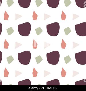 Abstraktes Nahtmuster in Herbstfarben. Vektorgrafik, flaches Design Stock Vektor