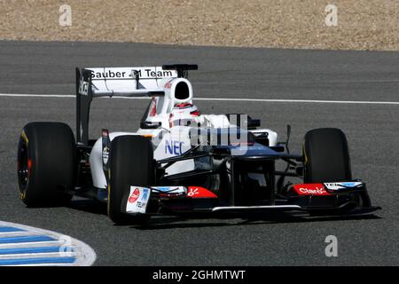 06.02.2012 Jerez, Spanien, Kamui Kobayashi (JAP), sauber F1 Team - sauber C31 Ferrari Launch Stockfoto