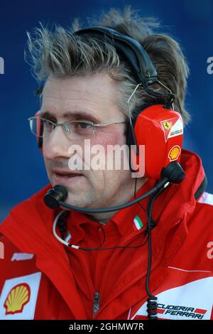 09.02.2012 Jerez, Spanien, Pat Fry (GBR) Ferrari Stellvertretender technischer Direktor und Leiter der Renntechnik - Formel-1-Tests, Tag 1 - Formel-1-Weltmeisterschaft Stockfoto