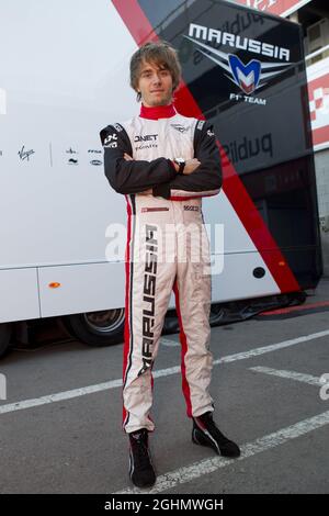 24.02.2012 Barcelona, Spanien, Charles Pic (FRA), Marussia F1 Team - Formel-1-Test, Tag 4 - Formel-1-Weltmeisterschaft Stockfoto