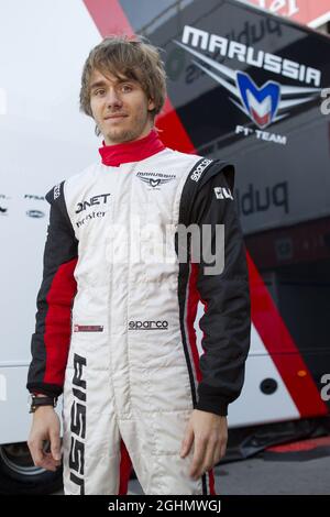 24.02.2012 Barcelona, Spanien, Charles Pic (FRA), Marussia F1 Team - Formel-1-Test, Tag 4 - Formel-1-Weltmeisterschaft Stockfoto