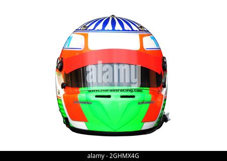 Helm von Narain Karthikeyan (IND), HRT Formula One Team Team Stockfoto