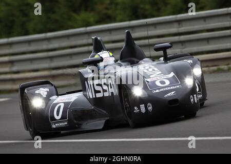 0 HIGHCROFT RACING M. Franchitti / M. Krumm / S. Motoyama Delta Wing Nissan 03.06.2012. Le Mans Testing, FIA-Langstrecken-Weltmeisterschaft, Le Mans, Frankreich - www.xpbimages.com, E-Mail: requests@xpbimages.com - Kopie der Veröffentlichung für gedruckte Bilder erforderlich. Jedes verwendete Bild ist gebührenpflichtig. Ã‚Â© Copyright: XPB Images Stockfoto