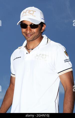 Narain Karthikeyan (IND) Hispania Racing F1 Team (HRT) bei der Fahrerparade. 10.06.2012. Formel-1-Weltmeisterschaft, Rd 7, Großer Preis Von Kanada, Montreal, Kanada, Wettkampftag Stockfoto